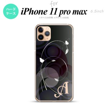 iPhone11ProMax iPhone11pro max スマホケース ハードケース バタフライ 蝶 A 黒 +アルファベット メンズ レディース nk-i11pm-204i
