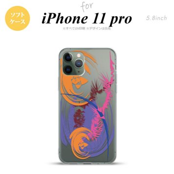 iPhone11Pro iPhone11 Pro スマホケース ソフトケース アート クリア 紫 メンズ レディース nk-i11p-tp1268