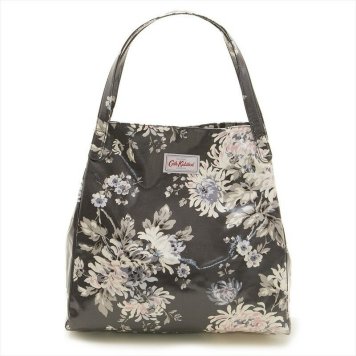 キャスキッドソン Cath Kidston バッグ トートバッグ ショルダーバッグ 787093 Shoulder Tote O/C Deep Charcoal York Flowers 花柄ダークグレー系
