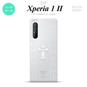 Xperia 1 II 5G スマホケース 背面カバー ストラップホール有り ハードケース ゴシック クリア 白 ストラップホール おしゃれ かわいい かっこいい メンズ レディース nk-xp12-1008