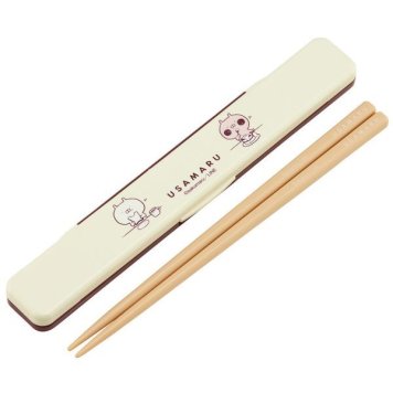 うさまる 抗菌 音のならない箸・箸箱セット 箸18cm スケーター ※送料無料(ポスト投函)