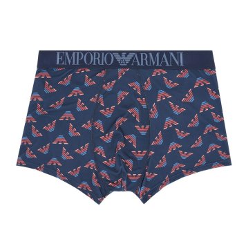 エンポリオアルマーニ：ALL OVER MICROFIBER ボクサーパンツ (マリン)[ボクサーパンツ/ 男性下着/ メンズインナー/人気ブランド/おすすめギフト/誕生日プレゼント/メンズファッション]