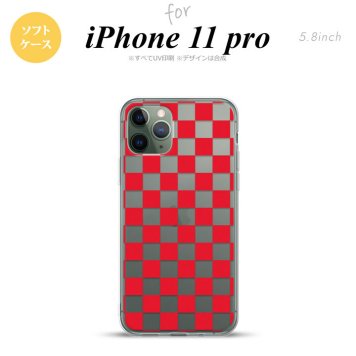 iPhone11Pro iPhone11 Pro スマホケース ソフトケース スクエア 赤 メンズ レディース nk-i11p-tp033