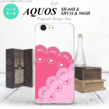 【SH04H】【スマホケース/スマホカバー】【アクオス ゼータ】SH04H スマホケース AQUOS ZETA SH04H カバー アクオス ゼータ レース(B) ピンク nk-sh04h-727【メール便送料無料】