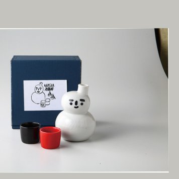 雪だるま　酒器揃 磁器 美濃焼 やきものの里から、暮らしを贈ります。　ギフト 食器 セット テーブルウェア