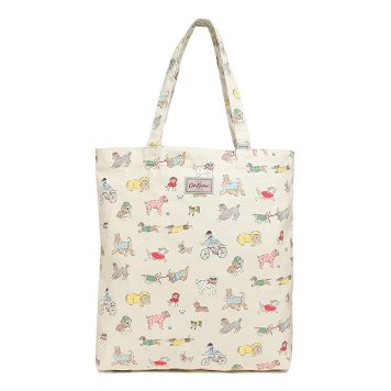キャスキッドソン Cath Kidston トートバッグ 984508 105968617972102 PERF SHOPPER SMALL PARK DOGS スモール パーク ドッグ コットン ショルダーバッグ ショッパー WARM CREAM クリーム系＋ドッグ柄マルチカラー