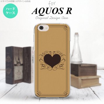【SH03J】【スマホケース/スマホカバー】【アクオス R】SH03J スマホケース AQUOS R SH-03J カバー アクオス R 飾りハート（B) ベージュ nk-sh03j-613【メール便送料無料】