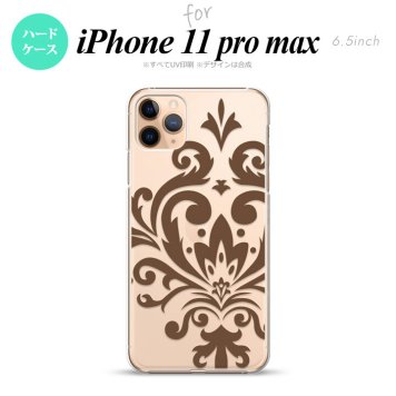 iPhone11ProMax iPhone11pro max スマホケース ハードケース ダマスク D 茶 メンズ レディース nk-i11pm-1036
