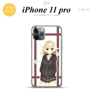iPhone11Pro iPhone11 Pro スマホケース ソフトケース 女の子 B 茶 メンズ レディース nk-i11p-tp1331