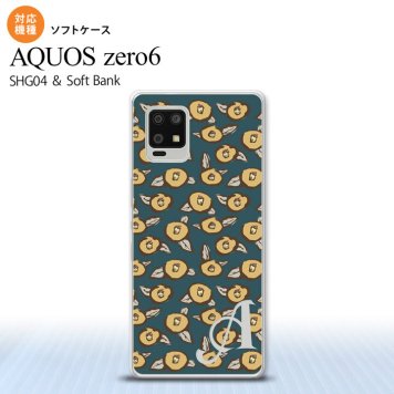 SHG04 SHG04 ZERO6 AQUOS zero6 スマホケース ソフトケース つばき 紺 +アルファベット メンズ レディース nk-zero6-tp1703i