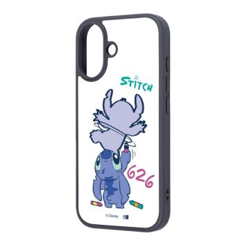 iPhone 17 / ディズニー / maru 衝撃吸収 バンパー ハイブリッドケース / スティッチ_お絵描き ※送料無料(ポスト投函)