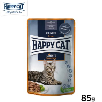 ハッピーキャット HAPPY CAT キャットフード ミートinソース ファーム ダック パウチ（平飼いの鴨/成猫 避妊去勢） 85g