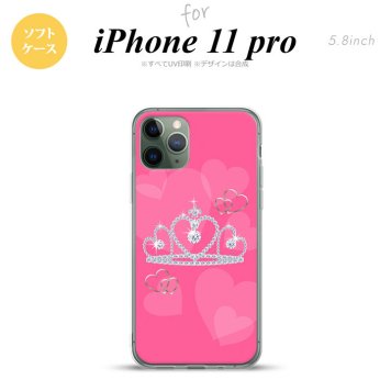 iPhone11Pro iPhone11 Pro スマホケース ソフトケース クラウン ピンク メンズ レディース nk-i11p-tp601