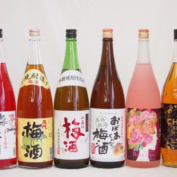 贅沢梅酒6本セット(おばあちゃんの梅酒 芳醇ブランデー仕立チョーヤ梅酒 ローズ梅酒(愛知) 芋焼酎仕込五代梅酒(鹿児島) 青梅使用小正の梅酒(鹿児島) 赤しそ赤い梅酒(和歌山)) 1800ml×6本