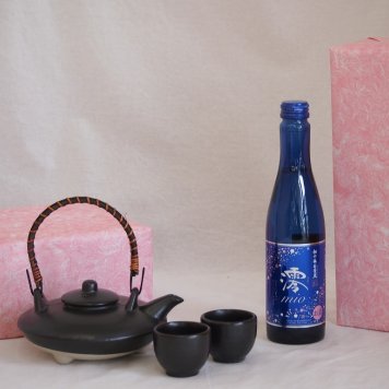 国産美濃焼 黒千代香2合セット2客ツル付(450g)スパーリング清酒松竹梅白壁蔵澪 (京都府) 300ml