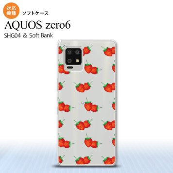 SHG04 SHG04 ZERO6 AQUOS zero6 スマホケース ソフトケース 苺 イチゴ 中 赤 メンズ レディース nk-zero6-tp044