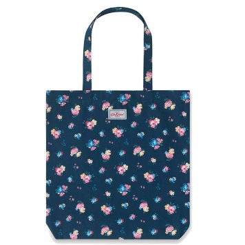 キャスキッドソン Cath Kidston トートバッグ 984522 105968417969102 PERF SHOPPER PARK MEADOW BUNCH パーク メドウ バンチ コットン ショルダーバッグ ショッパー NAVY ネイビー＋フラワー柄マルチカラー