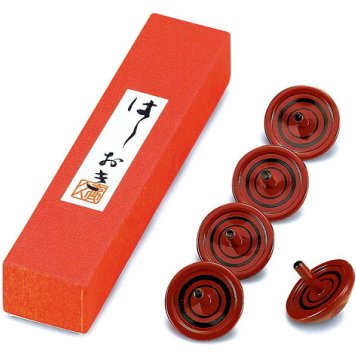 コマ箸置　朱（5ヶ入） インテリア 漆器 盆 カタログギフト 景品 粗品