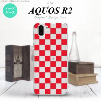 AQUOS R2 アクオス アール2 SH-03K SHV42 専用 スマホケース カバー ハードケース スクエア 赤 nk-r2-033[スマホ,スマホケース,スマホカバー,ケース,カバー,ジャケット]