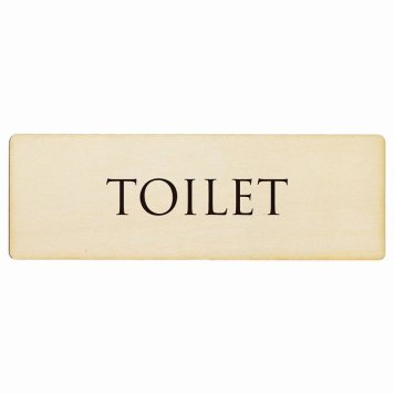 トイレ プレート 木製 TOILET 文字タイプ ナチュラル ブラック 長方形 12x4cm ドア サインプレート ピクトサイン トイレマーク表示 案内 注意 施設 御手洗 TOILET おしゃれ シンプル 安全対策
