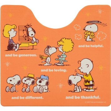 スヌーピー PEANUTS ラブイーチアザー トイレマット  ピンク  PVC