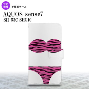 sense7 sense7 手帳型スマホケース カバー 虎柄 ビキニ ピンク 2022年 11月発売 nk-004s-sens7-dr570