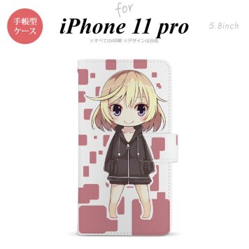 iPhone11Pro iPhone11 Pro 手帳型スマホケース カバー 女の子 キャラ ピンク  nk-004s-i11p-dr1335