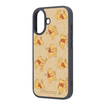 iPhone 17 / ディズニー / maru 衝撃吸収 バンパー ハイブリッドケース / プーさんとはちみつ_総柄 ※送料無料(ポスト投函)