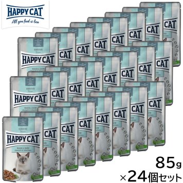 HAPPY CAT ハッピーキャット キャットフード ミートinソース ストマック＆インテスティン パウチ（胃腸ケア） 85g×24個セット 無添加