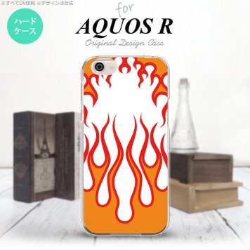 【SH03J】【スマホケース/スマホカバー】【アクオス R】SH03J スマホケース AQUOS R SH-03J カバー アクオス R ファイヤー 白×赤 nk-sh03j-1309【メール便送料無料】