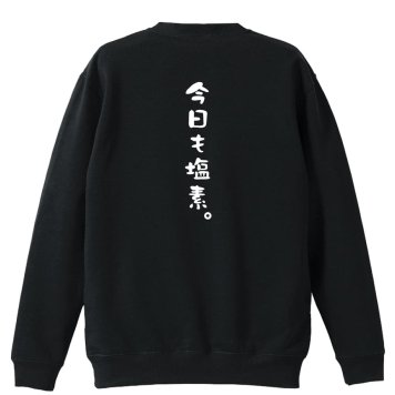 水泳 競泳 トレーナー スウェット メンズ レディース ジュニア 裏パイル 練習着 おもしろ 名入れ おしゃれ 文字入れ無料 綿100% キッズ 大きいサイズ 「今日も塩素」 アートワークスコウベ 【送料無料】
