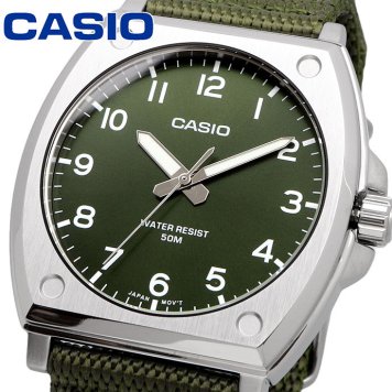 CASIO 腕時計 カシオ 時計 ウォッチ チープカシオ チプカシ スタンダード アナログ クオーツ グリーン クロスバンド 海外モデル MTP-E730C-3AV [並行輸入品]