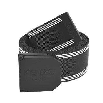 ケンゾー ベルト F965CE210F12 99 WEBBING SPORT BELT KENZOロゴ ナイロンベルト BLACK ブラック＋ホワイト