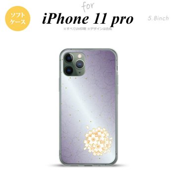 iPhone11Pro iPhone11 Pro スマホケース ソフトケース 和柄 サクラ 紫 メンズ レディース nk-i11p-tp1274