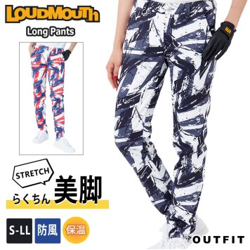LOUDMOUTH ラウドマウス  ゴルフ ゴルフウェア パンツ レディース 秋 冬 大きいサイズ ストレッチ スリム きれいめ 防寒 防風 保温 ブランド シンプル おしゃれ カジュアル  グレー ネイビー プレゼント ギフト outfit  花以外 敬老の日 プレゼント ギフト