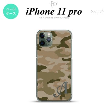 iPhone11Pro iPhone11 Pro スマホケース ハードケース ウッドランド 迷彩 C 緑 +アルファベット メンズ レディース nk-i11p-1159i