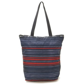 レスポートサック LeSportsac トートバッグ DAILY TOTE 2432 E294 デイリートート SADDLE STRIPE サドルストライプ ネイビー系 縞柄 ショルダーバッグ 新品