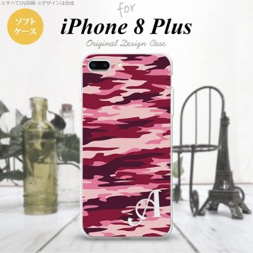 【iPhone8Plus】【スマホケース/スマホカバー】【アイフォン8プラス】iPhone8Plus スマホケース ケース アイフォン8プラス イニシャル 迷彩B ピンクB nk-ip8p-tp1163ini【メール便送料無料】