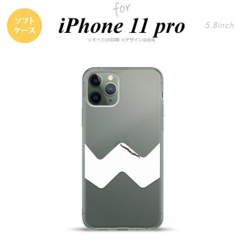 iPhone11Pro iPhone11 Pro スマホケース ソフトケース ギザギザ クリア 白 メンズ レディース nk-i11p-tp192