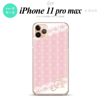 iPhone11ProMax iPhone11pro max スマホケース ハードケース ドット レース C 薄ピンク +アルファベット メンズ レディース nk-i11pm-1618i