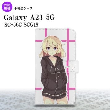 Galaxy A23 GalaxyA23 手帳型スマホケース カバー 女の子 キャラ ピンク 2022年 10月発売 nk-004s-a23-dr1327
