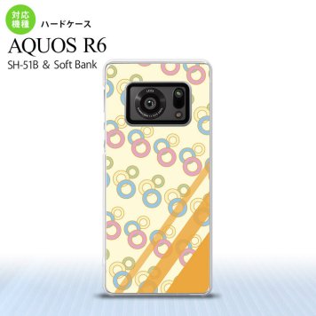 SH-51B AQUOS R6 AQUOS R6 スマホケース ハードケース 丸 黄 メンズ レディース nk-r6-1661