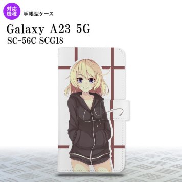 Galaxy A23 GalaxyA23 手帳型スマホケース カバー 女の子 キャラ 茶色 2022年 10月発売 nk-004s-a23-dr1331