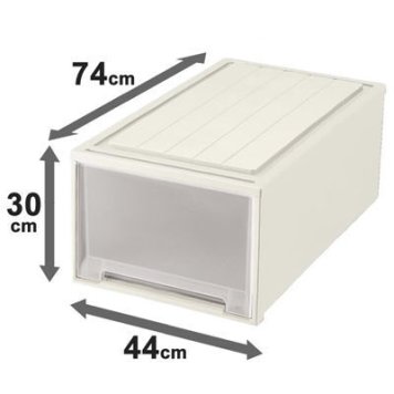 天馬 押入れ収納 ビュートケース ワイド 幅44×奥行74×高さ30cm カプチーノ ( 引き出し 衣装ケース プラスチック ) 【沖縄・離島配送不可】 4904746640185