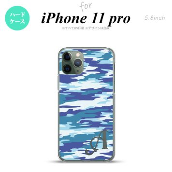 iPhone11Pro iPhone11 Pro スマホケース ハードケース タイガー 迷彩 B 青 +アルファベット メンズ レディース nk-i11p-1168i