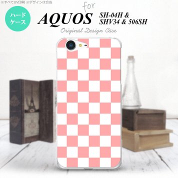 【SH04H】【スマホケース/スマホカバー】【アクオス ゼータ】SH04H スマホケース AQUOS ZETA SH04H カバー アクオス ゼータ スクエア 白×ピンク nk-sh04h-765【メール便送料無料】