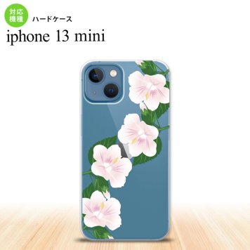 iPhone13mini iPhone13 mini ケース ハードケース ハイビスカス A 白  nk-i13m-083