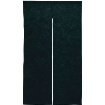 TKG (Total Kitchen Goods) 半間のれん 綿麻無地 001-08(黒) YHV0507