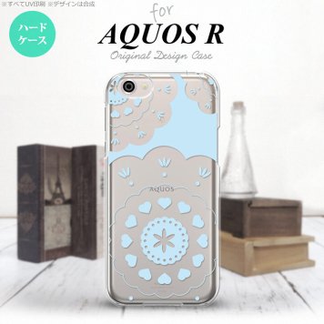 【SH03J】【スマホケース/スマホカバー】【アクオス R】SH03J スマホケース AQUOS R SH-03J カバー アクオス R レース・クリア 青 nk-sh03j-1485【メール便送料無料】