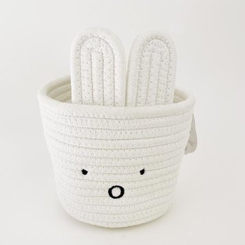 ミッフィー miffy ロープバスケット（S) ホワイト インテリア